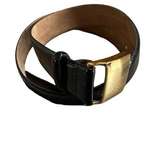 Men’s Genuine Leather  90’s black western career work casual belt XL